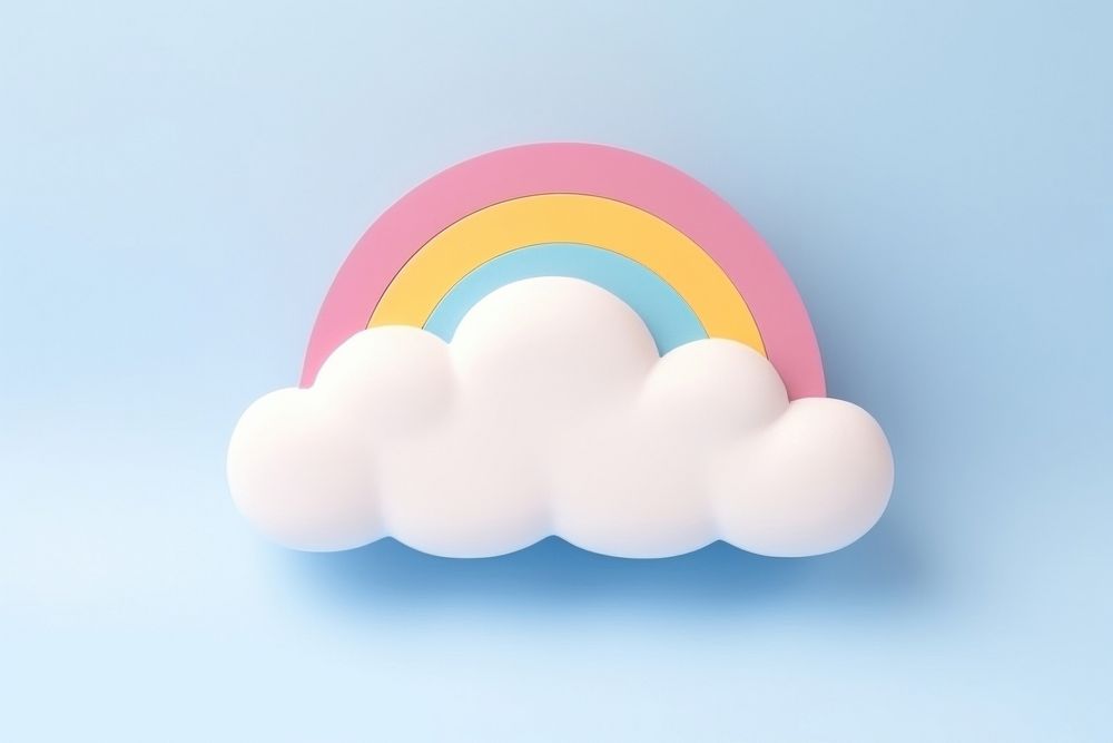 A rainbow with cloud nature sky spectrum. AI generated Image by rawpixel.