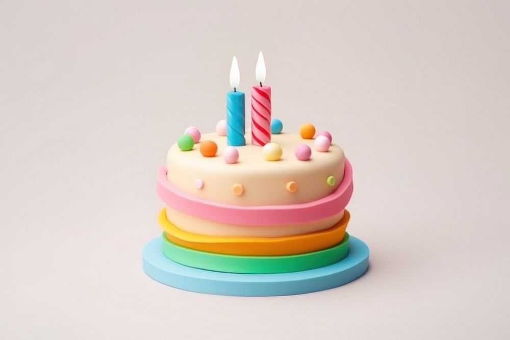 Birthday cake dessert food anniversary. AI generated Image by rawpixel.