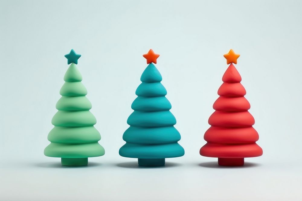 Christmas tree decorate in green red blue celebration decoration creativity. AI generated Image by rawpixel.