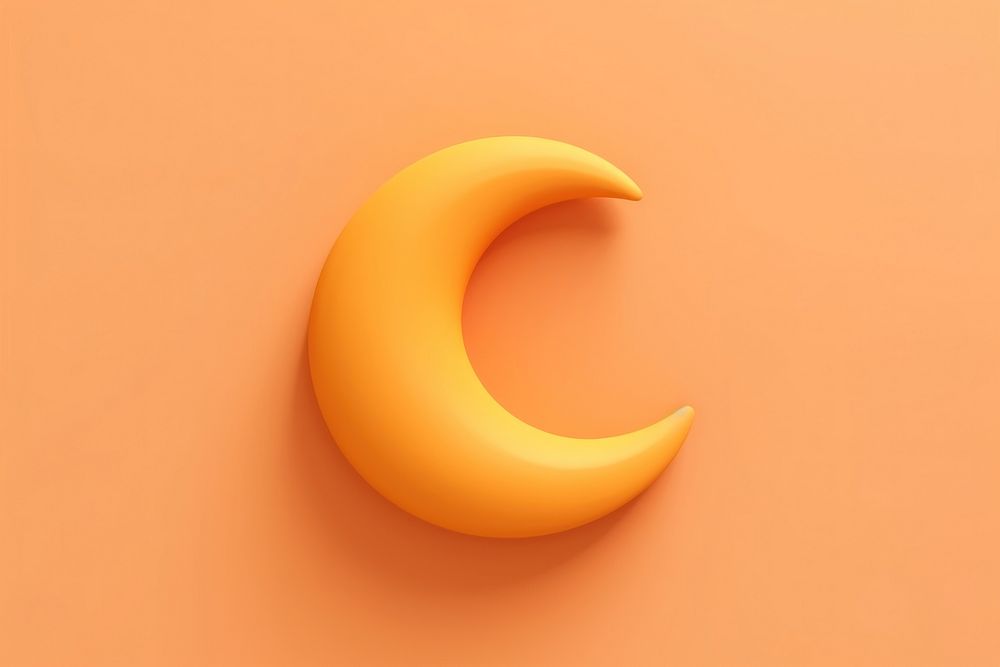 Crescent moon produce circle yellow. AI generated Image by rawpixel.