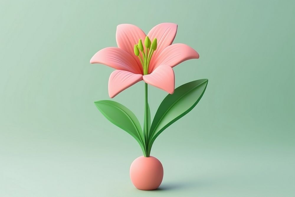 Lily flower petal plant lily. AI generated Image by rawpixel.