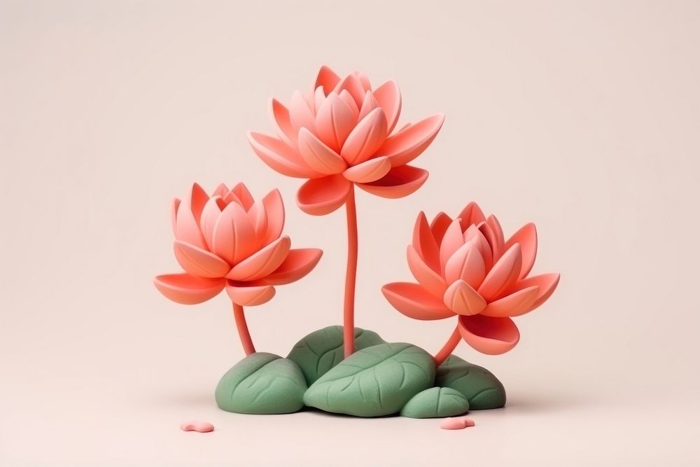 Lotus Flowers flower plant inflorescence. AI generated Image by rawpixel.