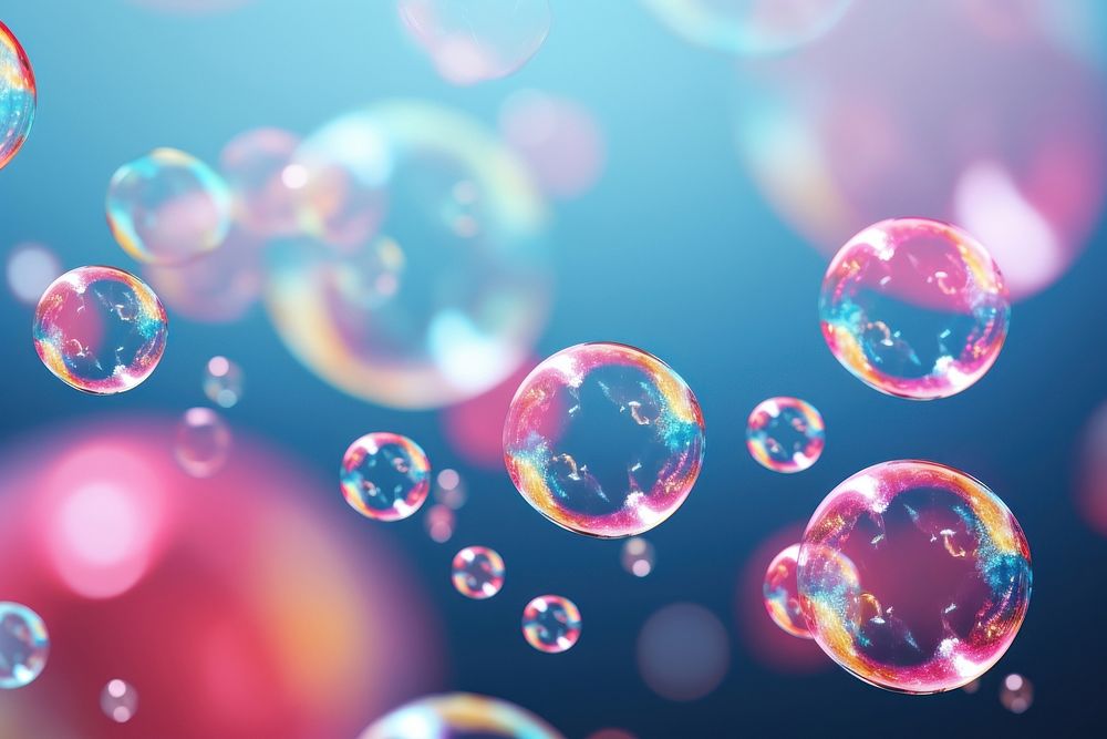 Soap bubbles backgrounds lightweight transparent. AI generated Image by rawpixel.