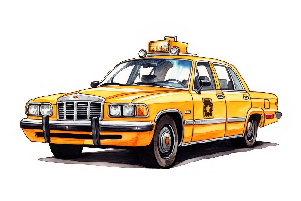 New York taxi vehicle car transportation. AI generated Image by rawpixel.