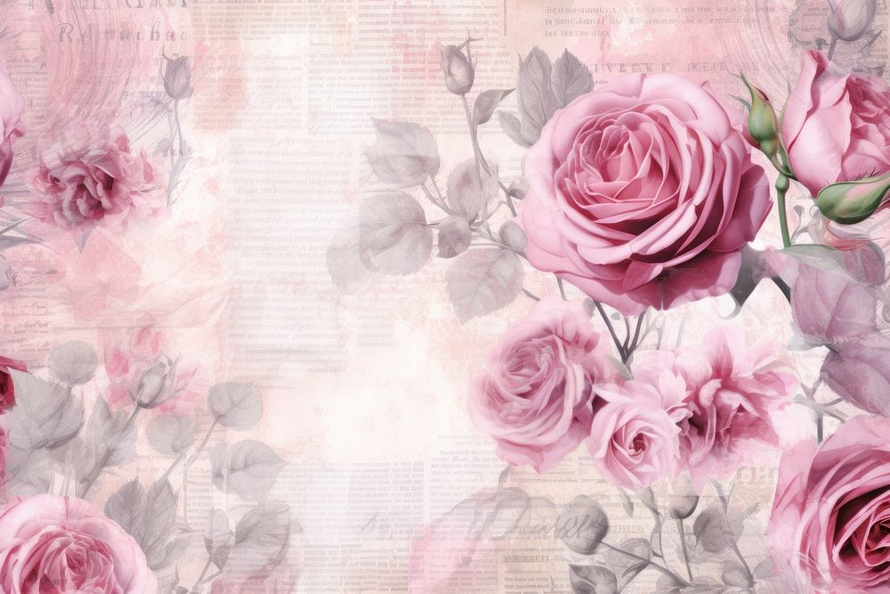 Rose backgrounds pattern flower. AI generated Image by rawpixel.