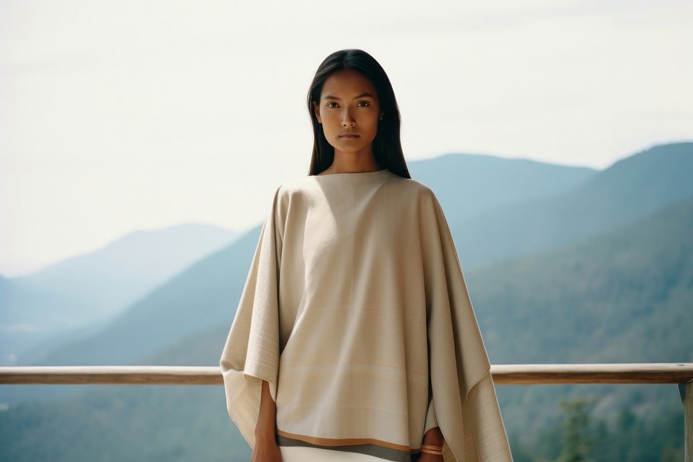 Bhutan women fashion collection adult woman contemplation. AI generated Image by rawpixel.