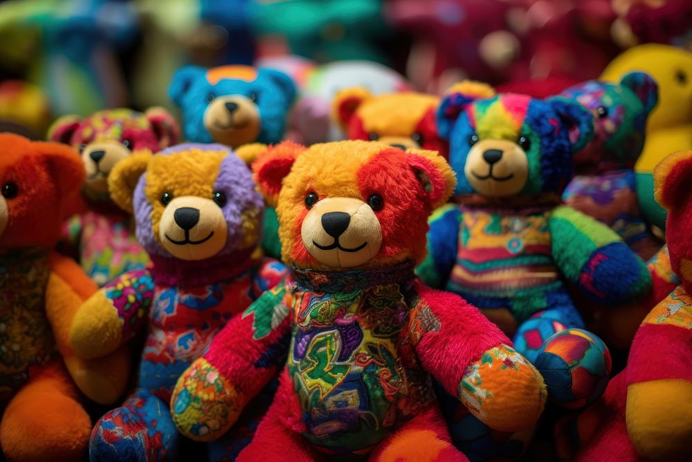 Diversity bear art toy. AI generated Image by rawpixel.
