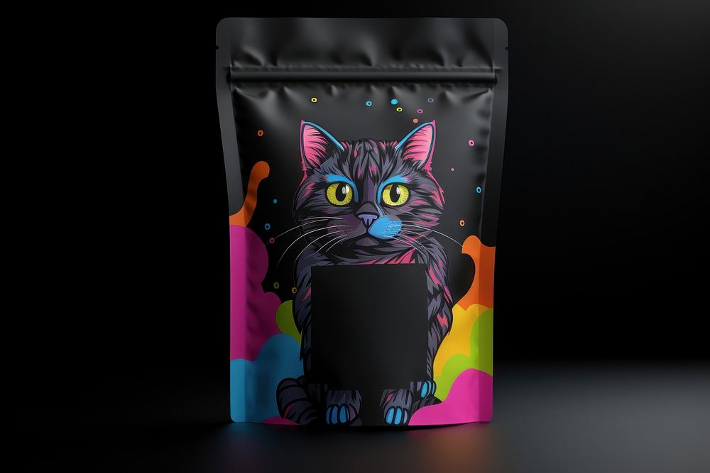 Coffee package mammal pet cat. AI generated Image by rawpixel.