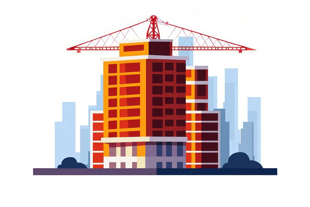 Constuction building construction architecture city. AI generated Image by rawpixel.
