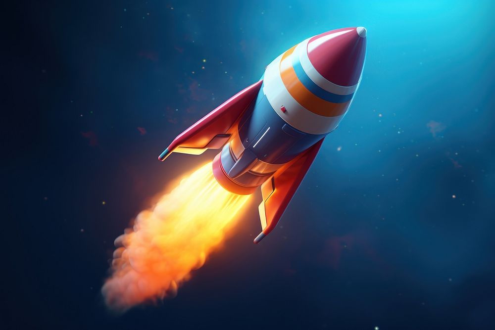 3D rocket missile vehicle transportation. AI generated Image by rawpixel.