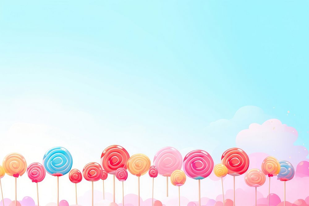 Cute wallpaper candy lollipop food. AI generated Image by rawpixel.