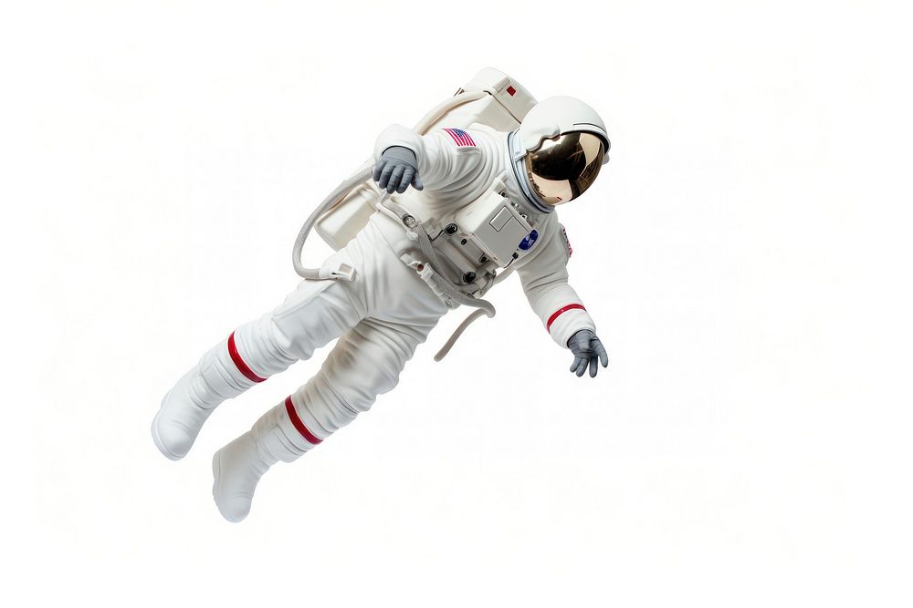 Astronaut white background astronomy clothing. 