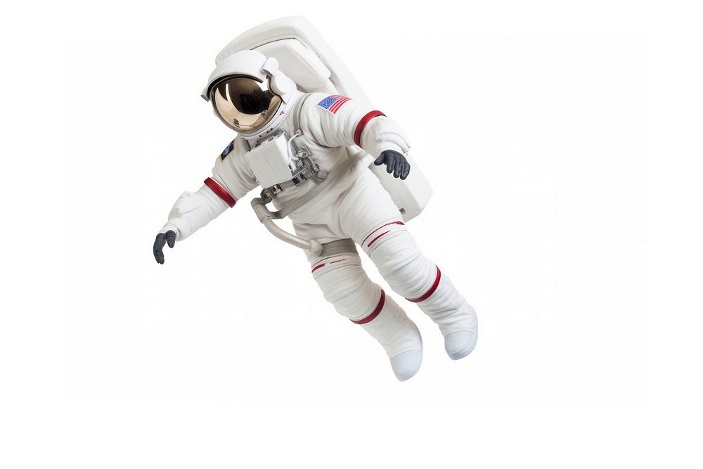 Astronaut white white background protection. AI generated Image by rawpixel.