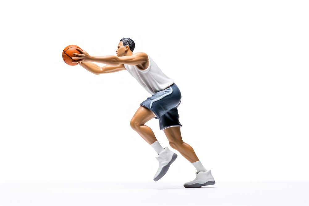 Basketball player sports white background determination. AI generated Image by rawpixel.
