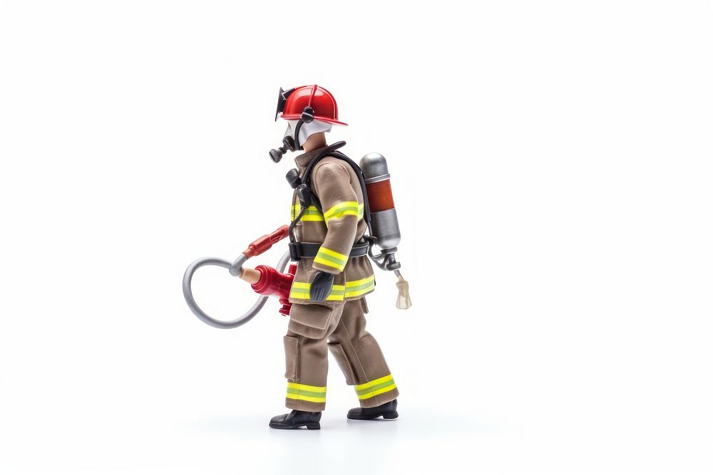 Firefighter helmet adult white background. AI generated Image by rawpixel.
