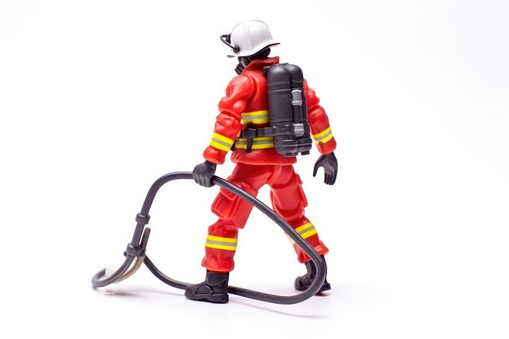 Firefighter helmet white background protection. AI generated Image by rawpixel.