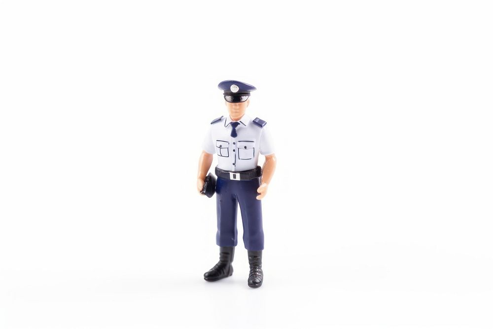 Police officer adult white background accessories. AI generated Image by rawpixel.