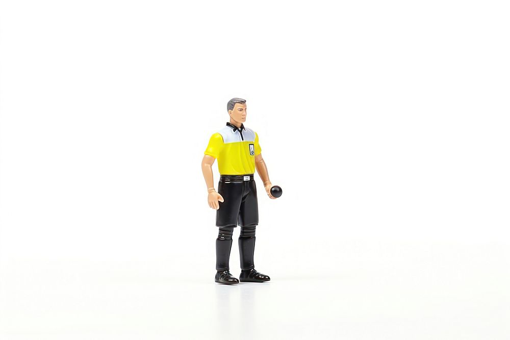 Referee standing white background authority. AI generated Image by rawpixel.