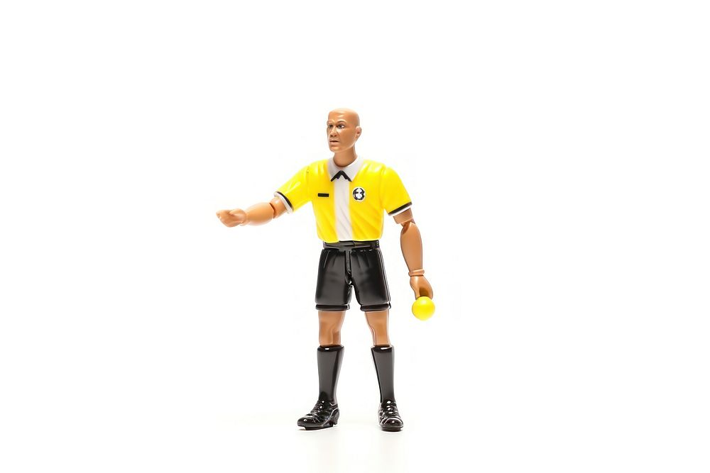 Referee toy white background portrait. AI generated Image by rawpixel.