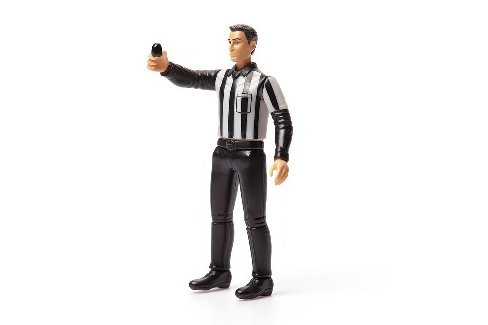 Referee adult toy white background. AI generated Image by rawpixel.