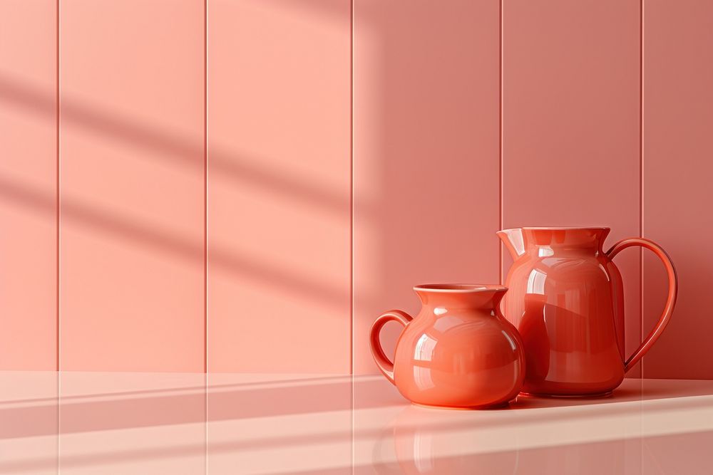 Glossy ceramic architecture wall jug. AI generated Image by rawpixel.
