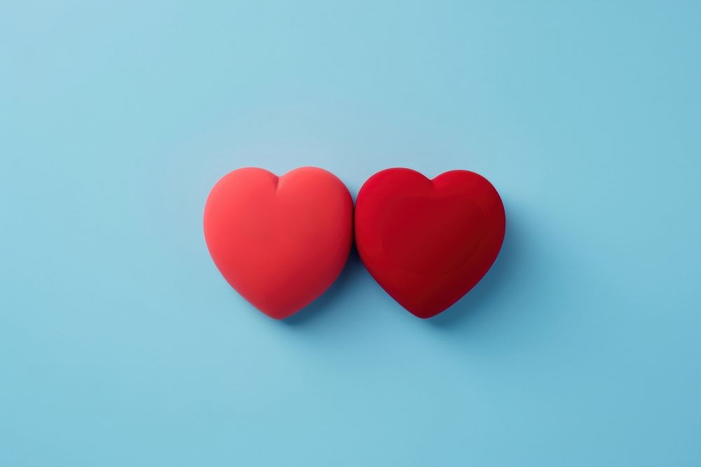 A couple red heart balloon affectionate celebration. AI generated Image by rawpixel.