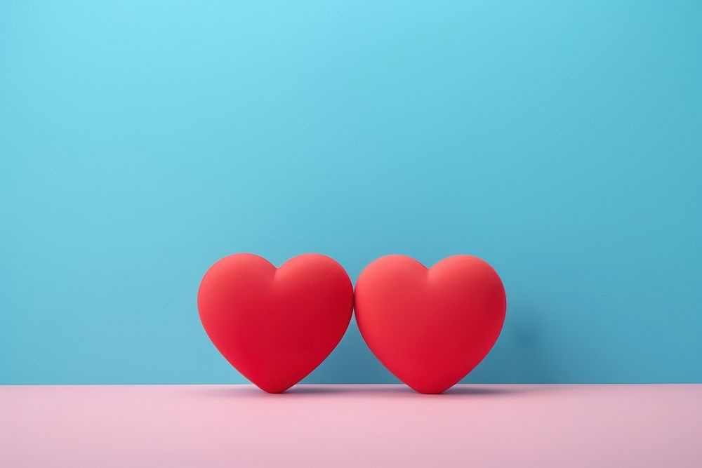 A couple red heart balloon celebration passion. AI generated Image by rawpixel.