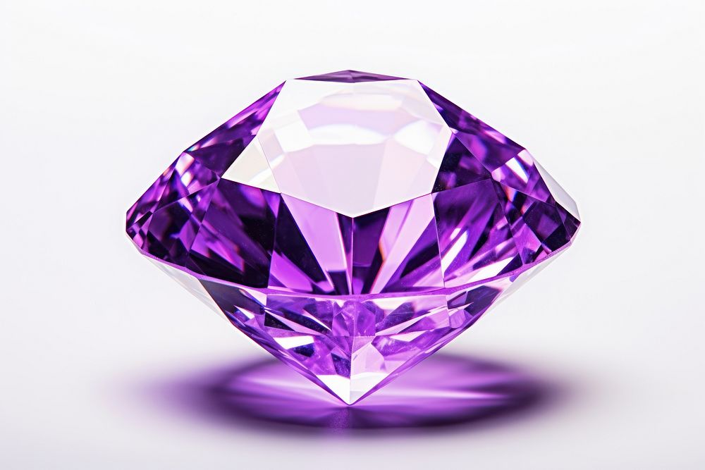 Violet diamond gemstone amethyst jewelry. AI generated Image by rawpixel.