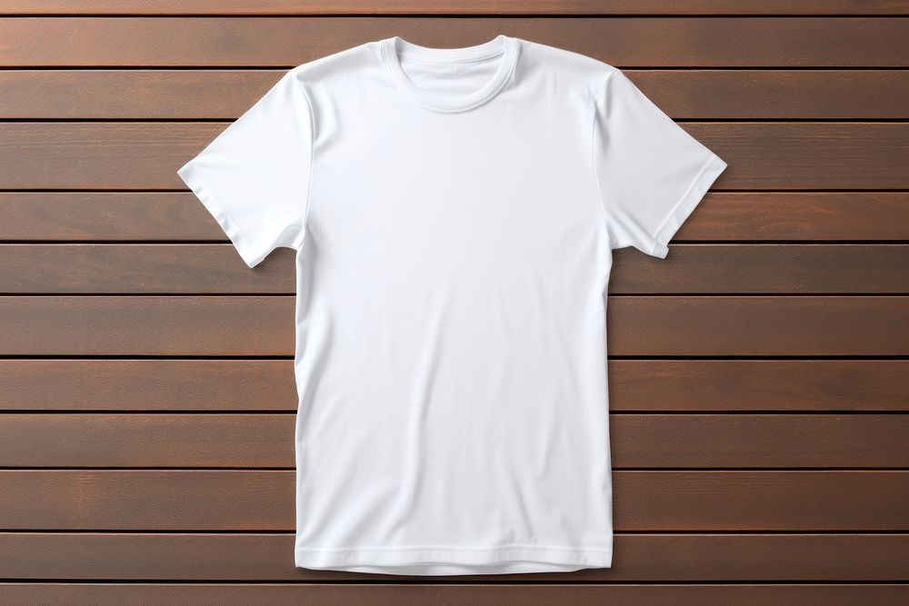 White Male Tshirt Mockup t-shirt sleeve white. AI generated Image by rawpixel.
