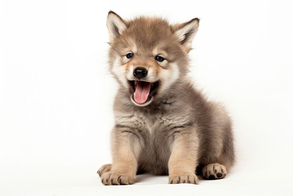 Baby wolf mammal animal puppy. AI generated Image by rawpixel.