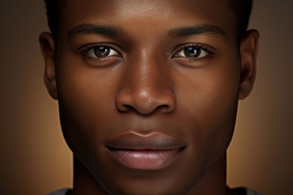 A young african american man Healthy skin black face perfection. AI generated Image by rawpixel.