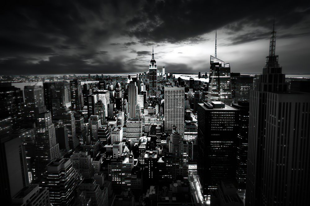 New York city architecture metropolis. AI generated Image by rawpixel.