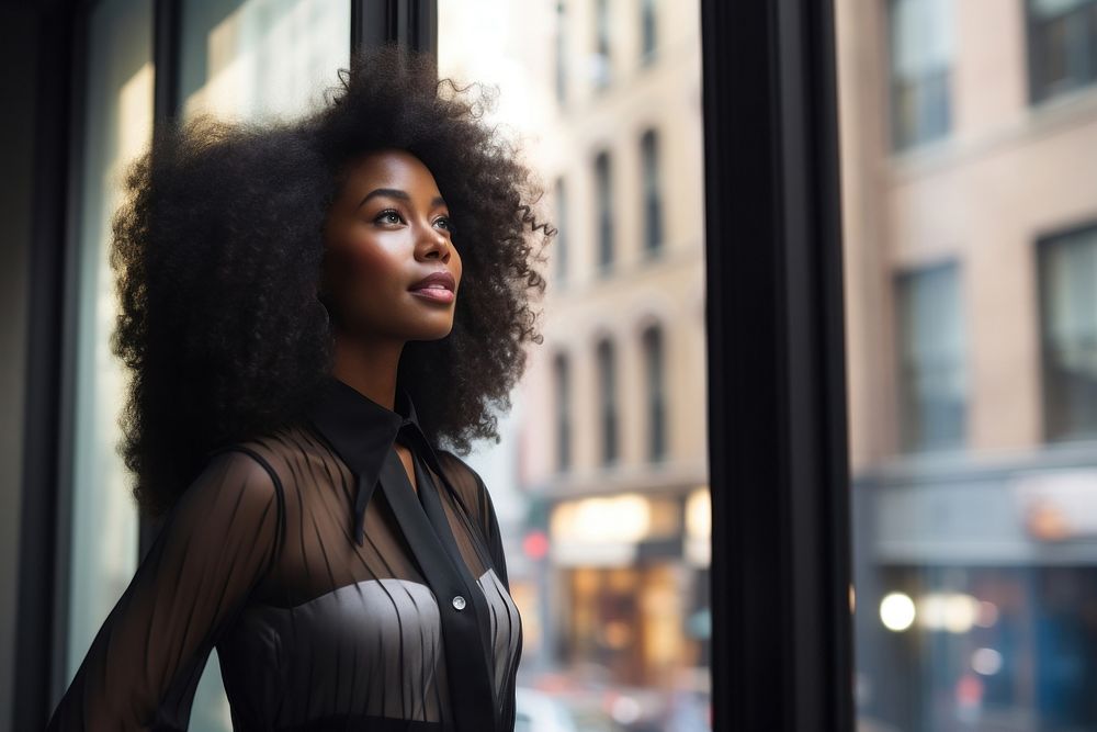 Black woman looking fashion adult. AI generated Image by rawpixel.