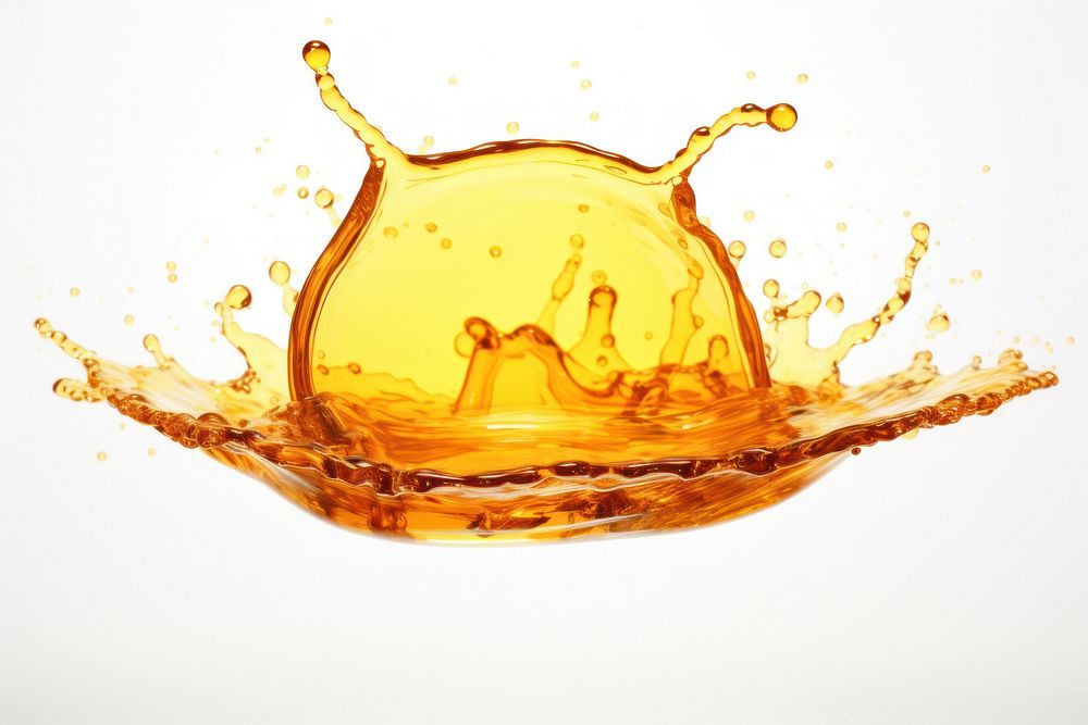 Honey splash circle white background refreshment. AI generated Image by rawpixel.