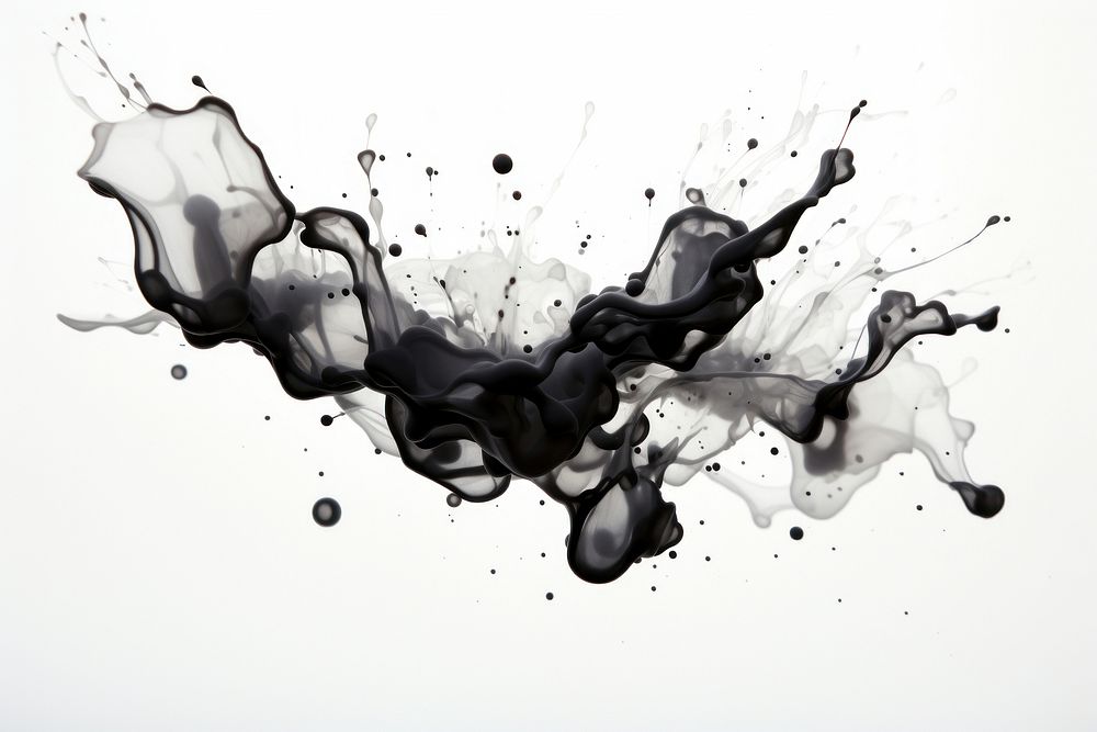 Ink splash backgrounds white background splattered. AI generated Image by rawpixel.