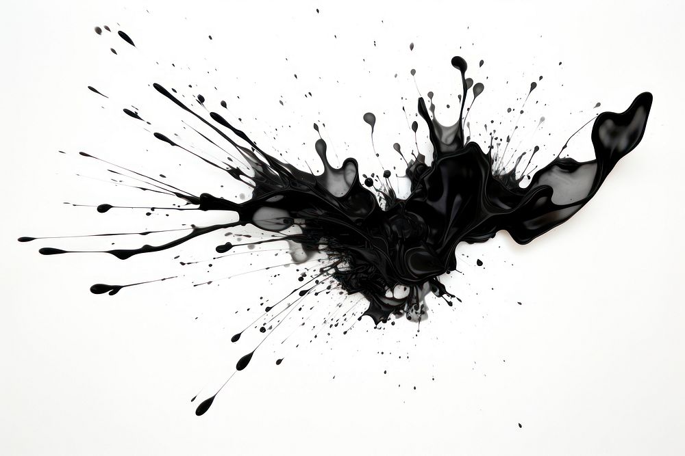 Ink splash white background splattered creativity. AI generated Image by rawpixel.
