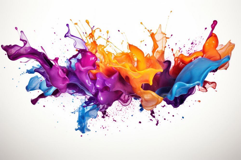Ink splash backgrounds purple white background. AI generated Image by rawpixel.
