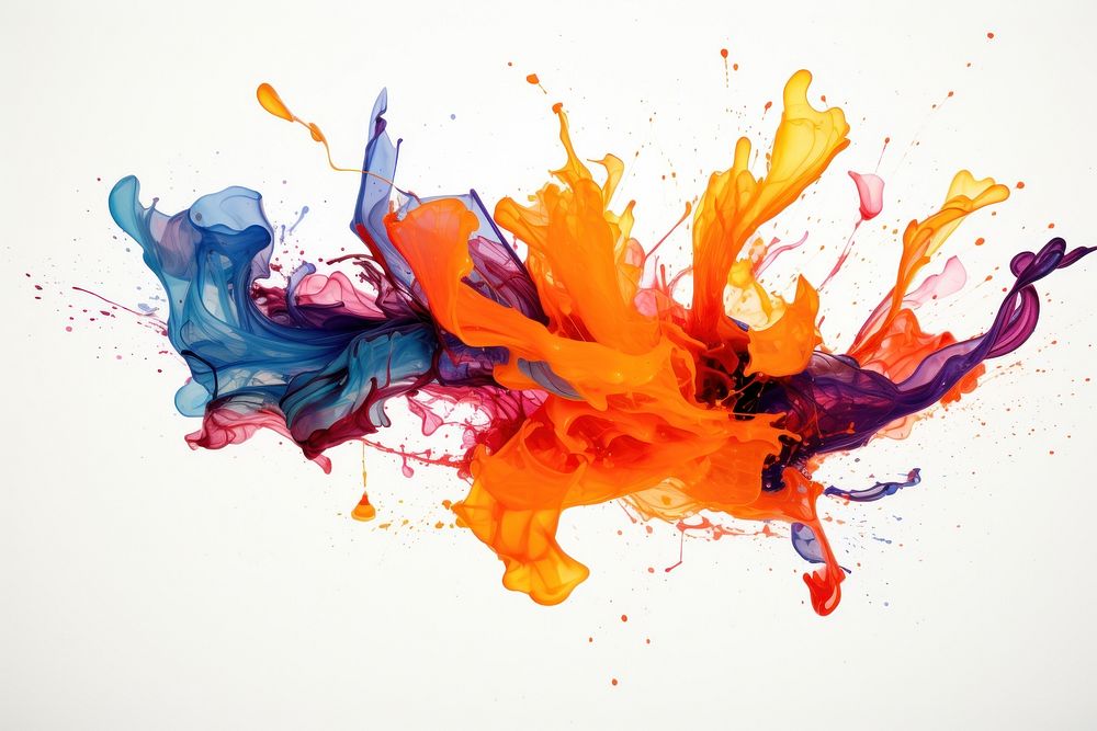 Ink splash backgrounds art white background. AI generated Image by rawpixel.