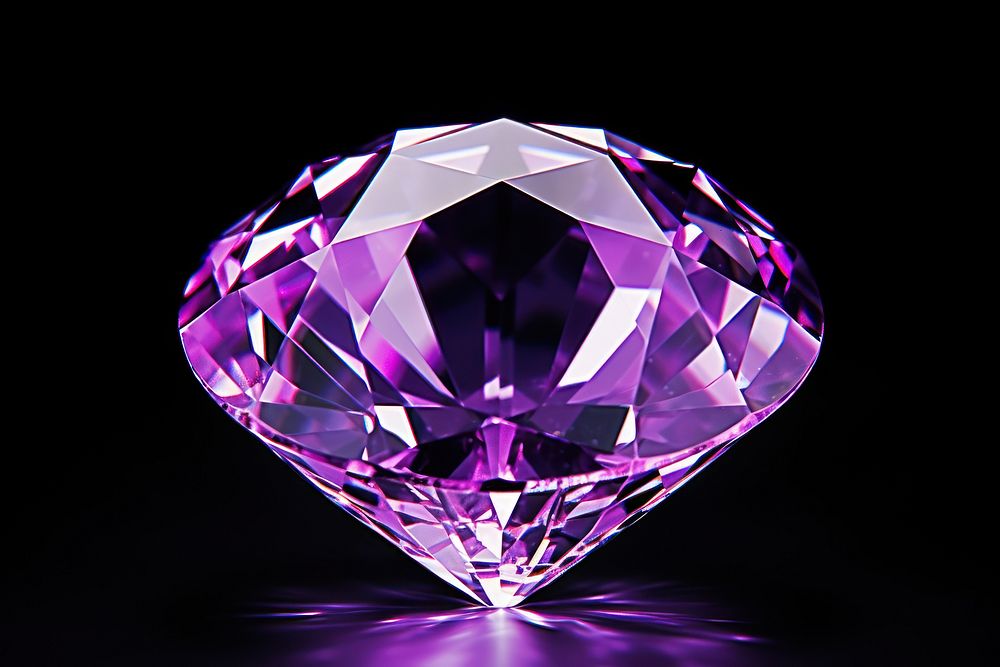 Purple diamond amethyst gemstone jewelry. AI generated Image by rawpixel.