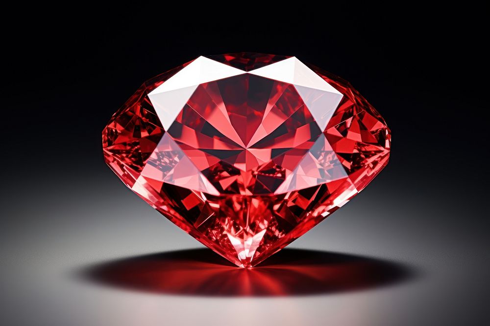 Red diamond gemstone jewelry accessories. AI generated Image by rawpixel.