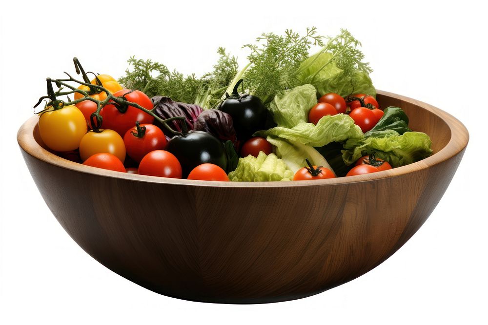 Salad bowl vegetable tomato plant. AI generated Image by rawpixel.
