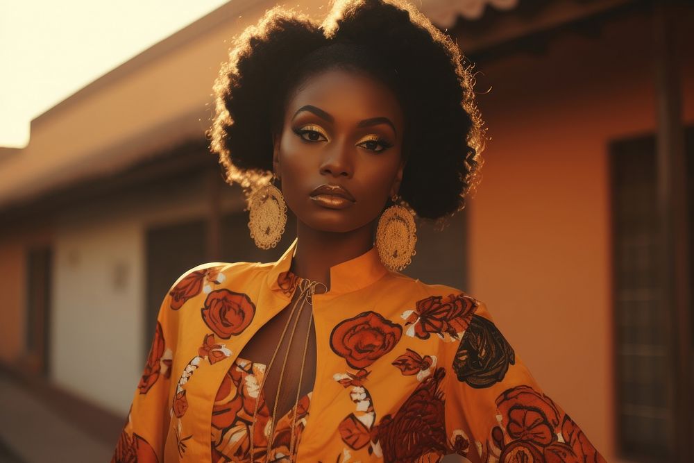 American African woman photography portrait fashion. AI generated Image by rawpixel.
