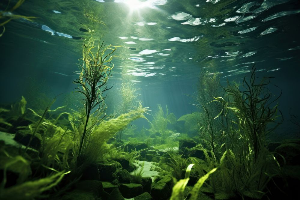 Seaweed underwater outdoors nature. AI generated Image by rawpixel.