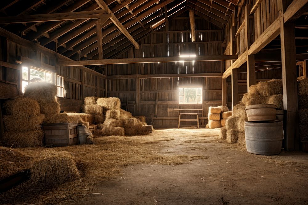 Farm barn architecture building. AI generated Image by rawpixel.