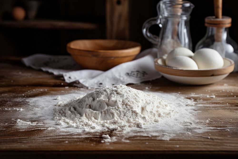 Baking kitchen flour table. AI generated Image by rawpixel.