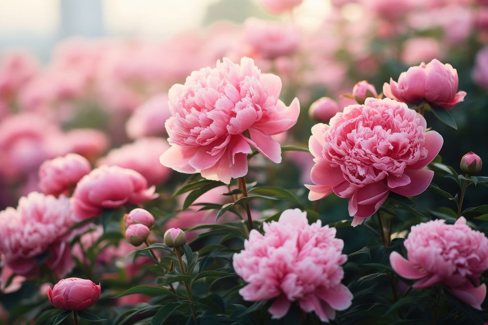 Pink flower outdoors blossom nature. AI generated Image by rawpixel.
