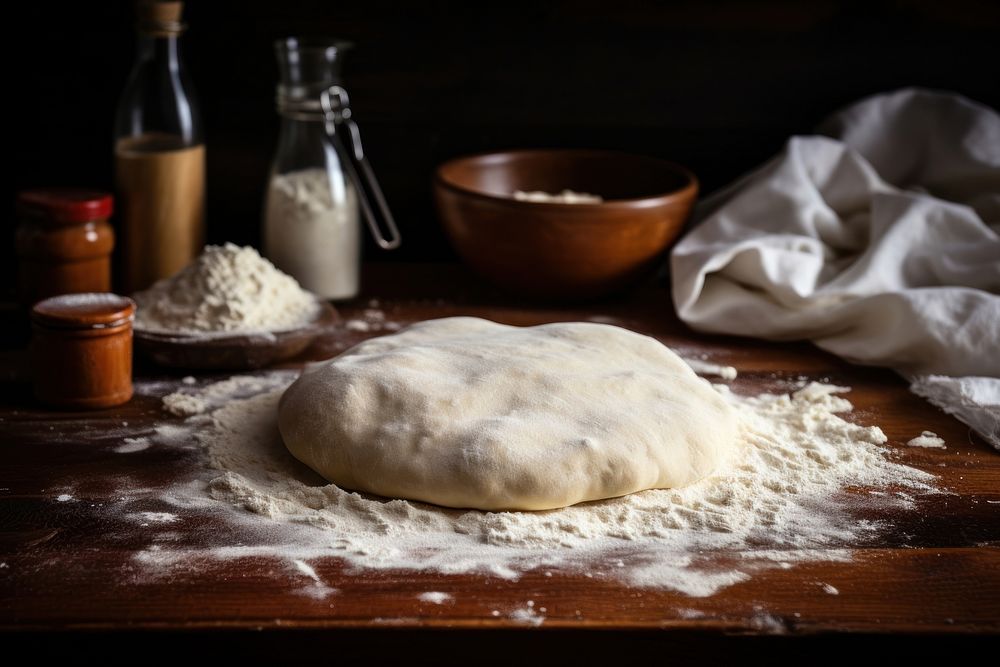 Baking dough bread table. AI generated Image by rawpixel.