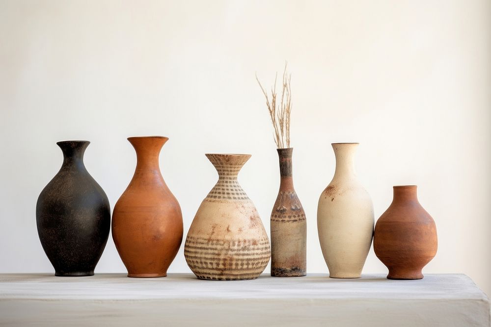 Vase pottery art earthenware. AI generated Image by rawpixel.