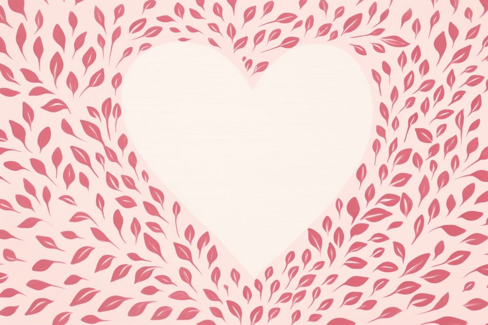Heart with a beautyful flower backgrounds abstract pattern. AI generated Image by rawpixel.