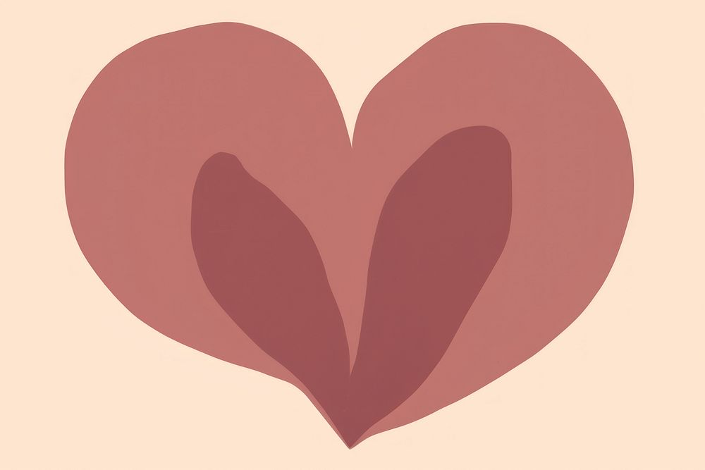 Heart with a beautyful flower petal pink red. AI generated Image by rawpixel.